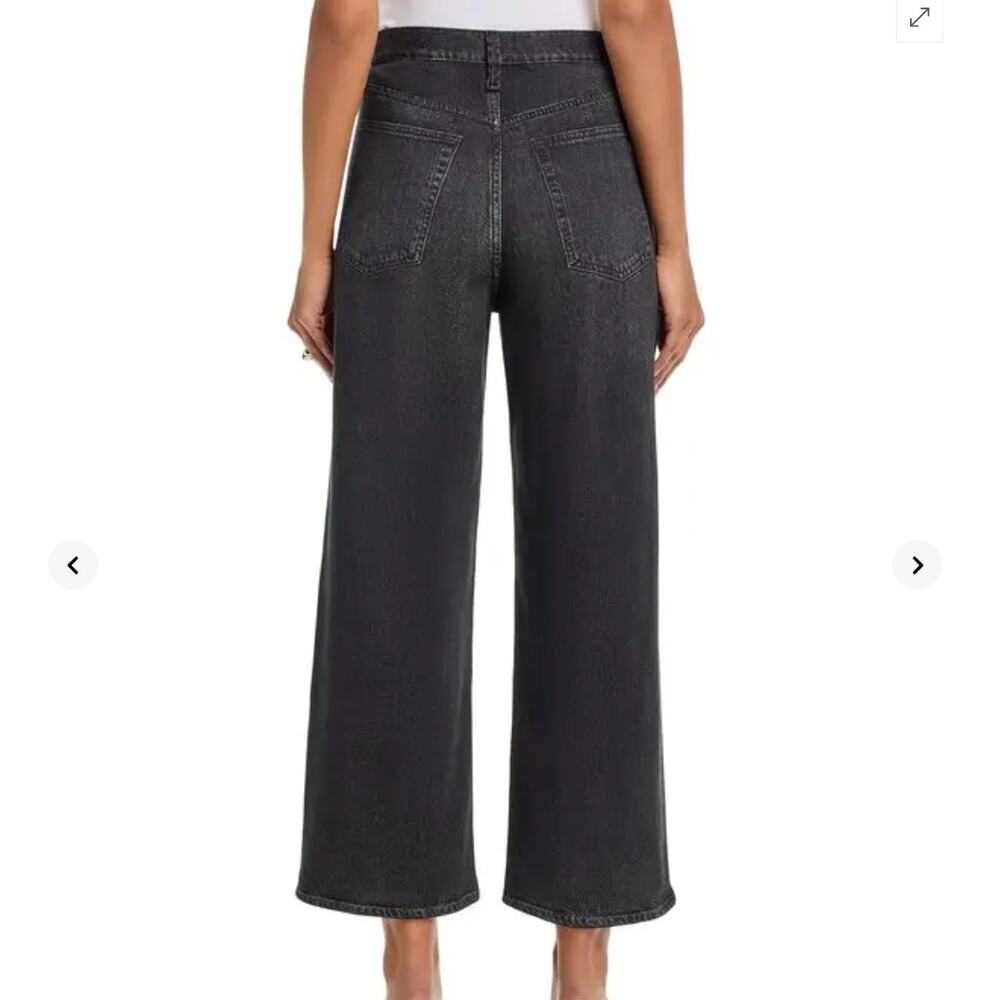 Rag & Bone Miramar Black Terry Andi Wide Leg Pants NWT Size 26 - Picture 2 of 7